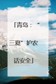 青岛：“三夏”护农话安全